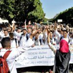 احتجاجات طلبة الطب