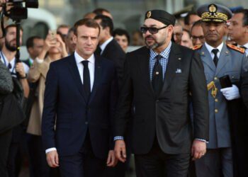 الملك محمد السادس مع ماكرون