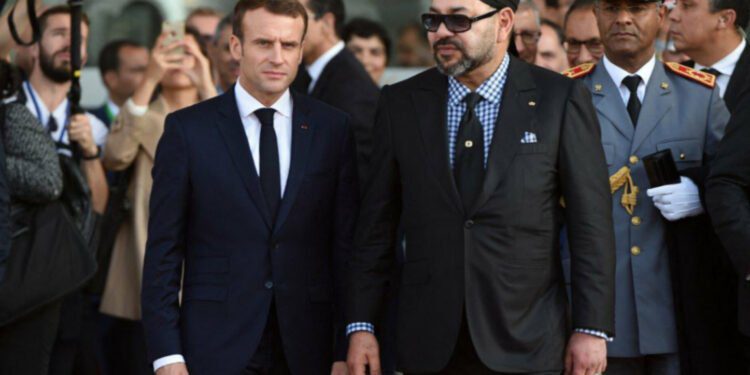 الملك محمد السادس مع ماكرون