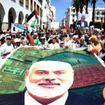 صورة اسماعيل هنية من مسيرة الرباط