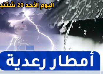أمطار رعدية مرتقبة اليوم الأحد في عدد من أقاليم المملكة