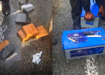 محاولة تهريب الحشيش في بطارية شاحنة للنقل الدولي