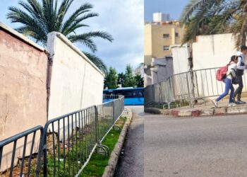 تيجة التساقطات المطرية القوية، والرياح العاصفية، مما أدى إلى انهيارات أرضية، جعلت السور آيلا للسقوط.