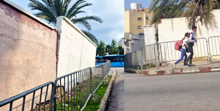 تيجة التساقطات المطرية القوية، والرياح العاصفية، مما أدى إلى انهيارات أرضية، جعلت السور آيلا للسقوط.