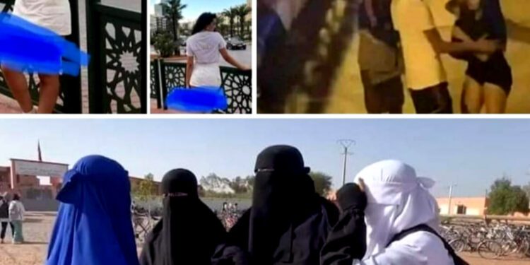 محاكمة قاصرين بتهمة الاعتداء على عارية ومنع منقبات من التمدرس مع أن الملك استقبل منقبة