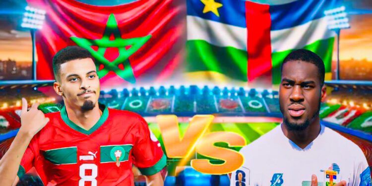 موعد مباراة المغرب وإفريقيا الوسطى