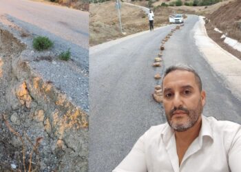 طريق بني حرشن السيئة
