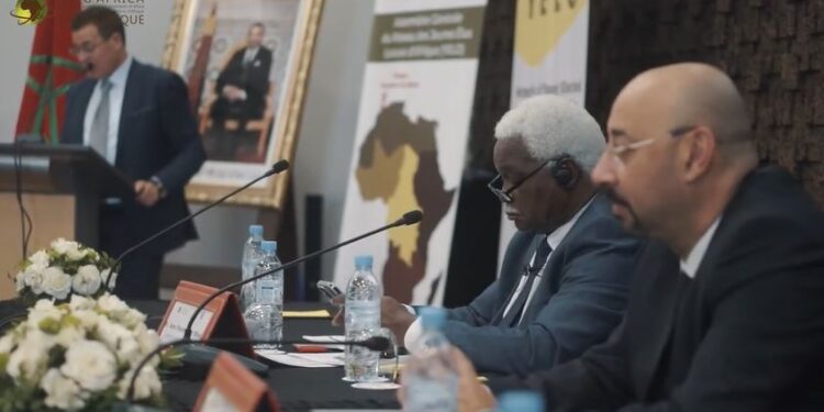 منير الليموري رفقة الكاميروني رئيس منظمة الاتحاد الإفريقي