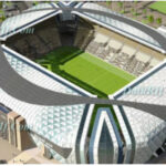 ملعب الحسيمة كما كان مرسوما في تصميم الهندسة المعمارية الذي تمت المصادقة عليه في اتفاقية برنامج منارة المتوسط