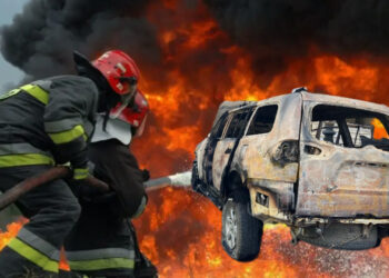 حريق جديد في طنجة يلتهم سيارة الإسعاف