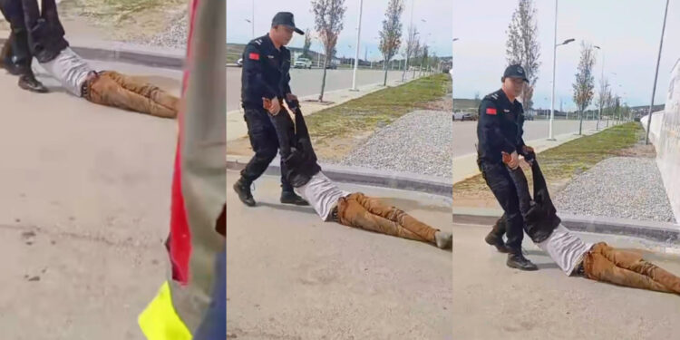 موظف صيني في شركة سانتوري يسحل عاملا مغربيا بطريقة مُهينة