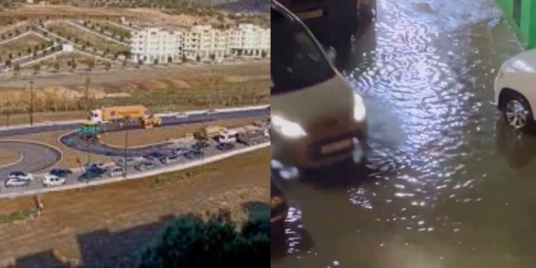 طنجة تغرق بعد دقائق من الأمطار