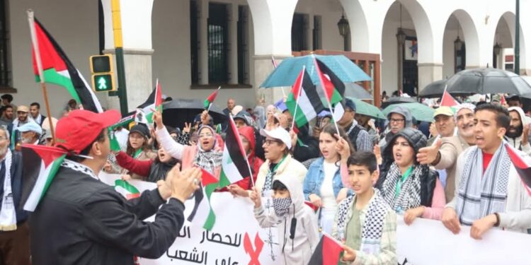 مسيرة الرباط ترفع شعارا باستخدام الذكاء النضالي