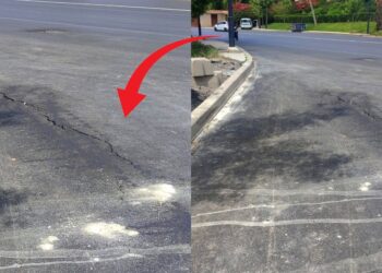 طنجة .. ظهور تشققات في طريق بعد أيام قليلة من تزفيته