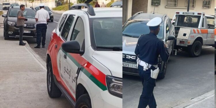 حملة تحرير الملك العمومي في منطقة المجاهدين بمقاطعة طنجة المدينة