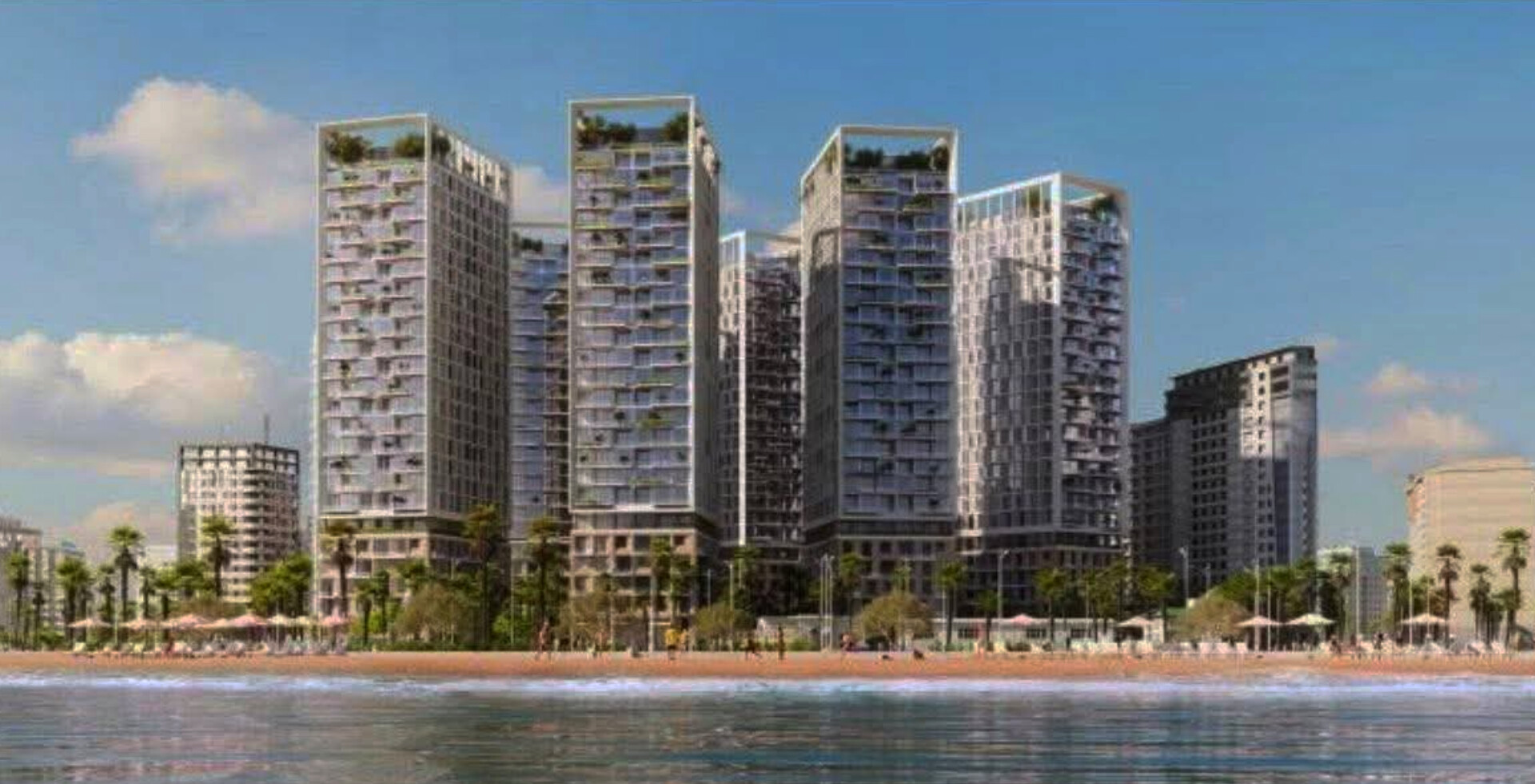 الشكل النهائي لأبراج CAP TOWERS