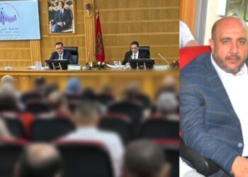 رشيد الورديغي رئيس الهيئة المغربية للمقاولات يمين الصورة