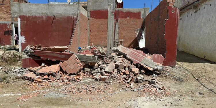 حملة هدم منازل البناء العشوائي ضواحي طنجة