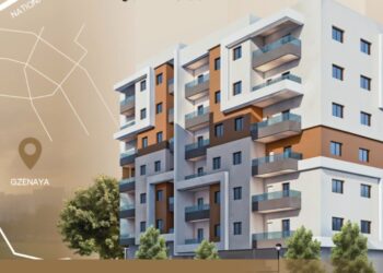 التصميم الهندسي العمارات مجمع الزهراء كما هو معروض في مكتب البيع