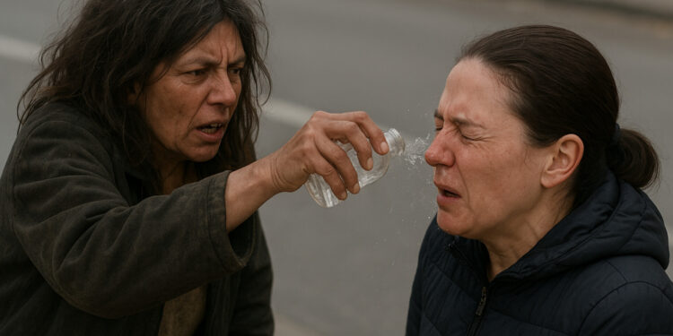 طنجة : متسولة ترش إمرأة  ب”الماء الدلوان “