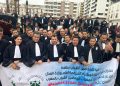 فيدرالية المحامين الشباب بطنجة تحتج أمام وزارة العدل