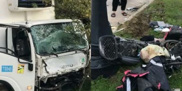 مصرع شخصين في حادث مروع بطريق أشقار بطنجة إثر اصطدام شاحنة بدراجة نارية