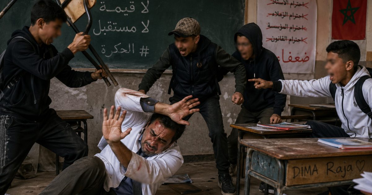 صورة تعبيرية عن العنف ضد الأستاذ