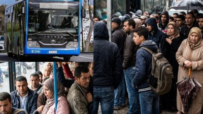 صورة متخيلة عن أزمة النقل العمومي في طنجة
