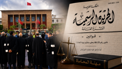 ترقب وسط المحامين بعد مصادقة الملك على القانون 66.23 ونشره في الجريدة الرسمية